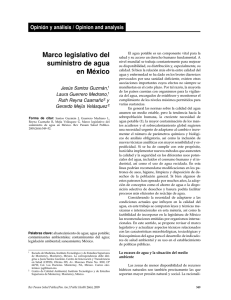 Marco legislativo del suministro de agua en México