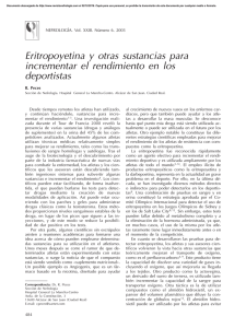Eritropoyetina y otras sustancias para incrementar el rendimiento en
