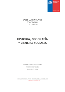 Bases Curriculares de Historia, Geografía y Ciencias Sociales