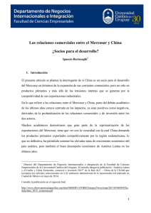 Las relaciones comerciales entre el Mercosur y China