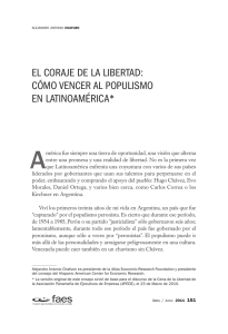 El coraje de la libertad: cómo vencer al populismo en Latinoamérica