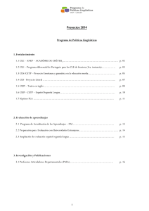 Proyectos 2014 - POliticas linguisticas