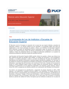 La propuesta de Ley de Institutos y Escuelas de Educación Superior