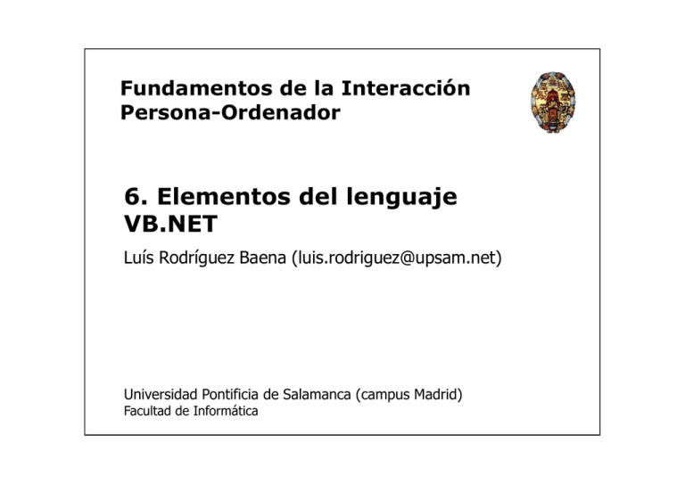 Tema 6. Elementos Del Lenguaje