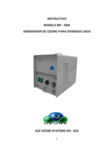 1 instructivo modelo mp - 5000 generador de ozono para