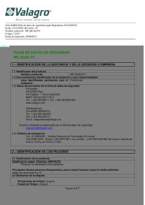 ficha de datos de seguridad mc quality