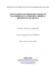 Religion en Nicaragua, 2009