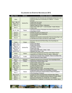 calendario de eventos nacionales 2012