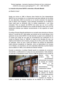 La creacin del primer BAFICI: entrevista a Ricardo Manetti