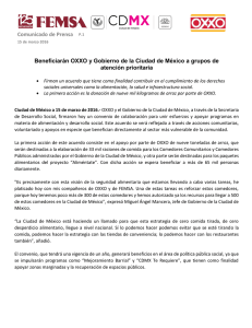 Comunicado de Prensa P.1 Beneficiarán OXXO y Gobierno