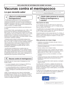 CDC Meningococcal Vaccines - Spanish (Vacunas contra el