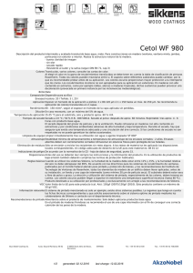 Cetol WF 980 - Sikkens - Technical Data Sheets