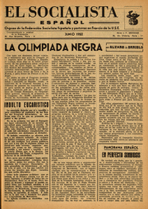 El Socialista Español : órgano central del P.S.O.E. Junio de 1952
