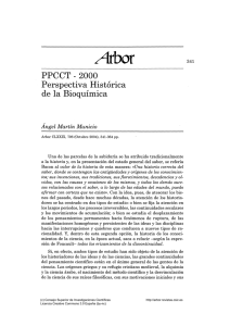 PPCCT-2000. Perspectiva Histórica de la Bioquímica - Arbor