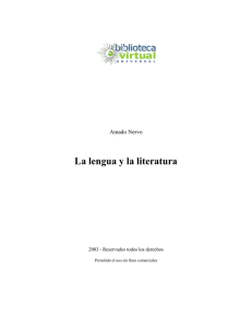 La lengua y la literatura - Biblioteca Virtual Universal
