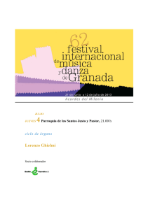 Lorenzo Ghielmi - Festival Internacional de Música y Danza de