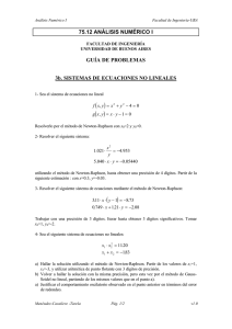 Guía 3b - Sistemas de Ecuaciones No Lineales