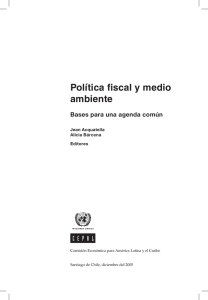 Política fiscal y medio ambiente: bases para una agenda común