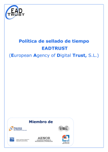 Política de sellado de tiempo EADTRUST (European Agency of