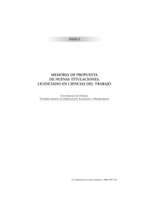 Anexo 2. Memoria de propuesta de nuevas titulaciones: licenciado