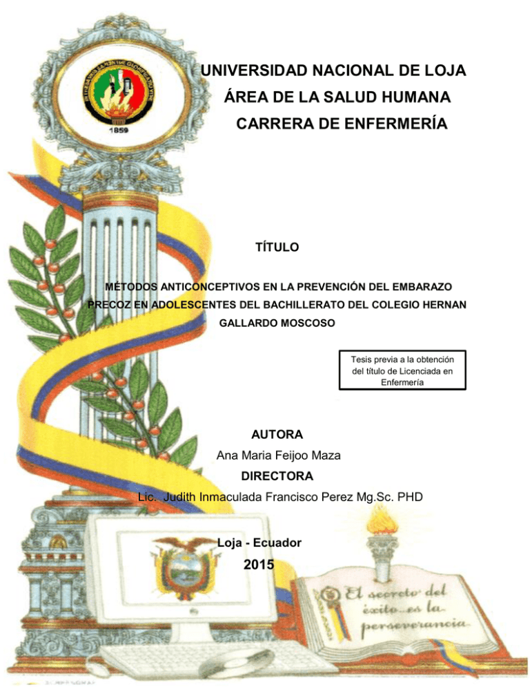 Universidad Nacional De Loja área De La Salud Humana Carrera De 0404