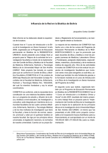 INFORME Influencia de la Red en la Bioética de Bolivia