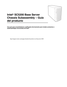 Intel® SC5200 Base Server Chassis Subassembly – Guía del