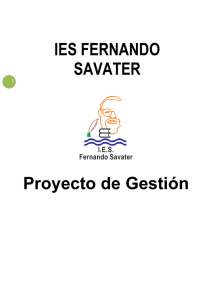 IES FERNANDO SAVATER Proyecto de Gestión