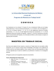 La Universidad Nacional Autónoma de México Programa de