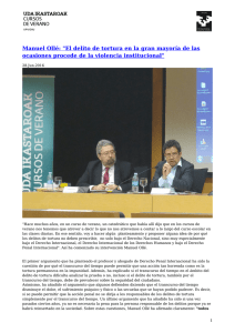 Manuel Ollé: "El delito de tortura en la gran mayoría de las