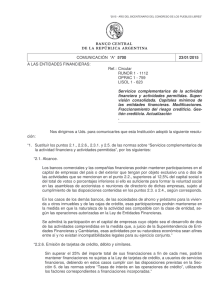 “A” 5700 - del Banco Central de la República Argentina