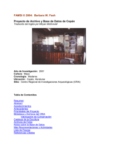 Proyecto de Archivo y Base de Datos de Copán
