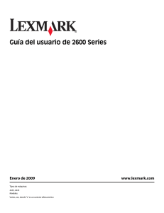 Guía del usuario de 2600 Series
