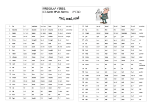 irregular verbs