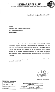 ÿþ2 3 3 - DP - 1 6 - Legislatura de Jujuy