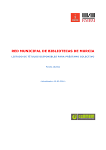 RED MUNICIPAL DE BIBLIOTECAS DE MURCIA