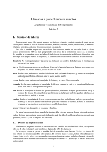 Llamadas a procedimientos remotos - Arquitectura y Tecnología de