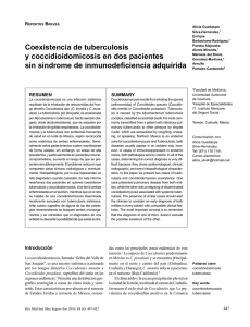 Coexistencia de tuberculosis y coccidioidomicosis