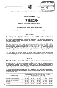 Decreto 022 del 09 de enero de 2014