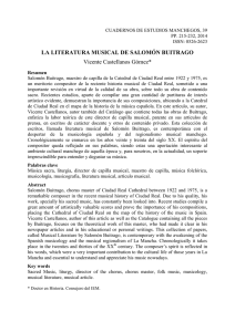 La literatura musical de Salomón Buitrago / Vicente Castellanos