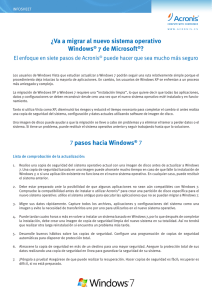 ¿Va a migrar al nuevo sistema operativo Windows® 7 de Microsoft