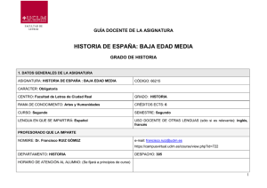 Historia de España: Baja Edad Media - Universidad de Castilla