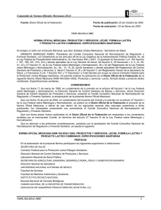 Compendio de Normas Oficiales Mexicanas SSA1 NOM-184