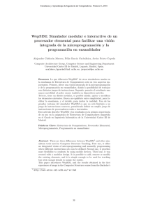 WepSIM: Simulador modular e interactivo de un procesador