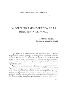 la coleccion monografica de la mina berta de papiol