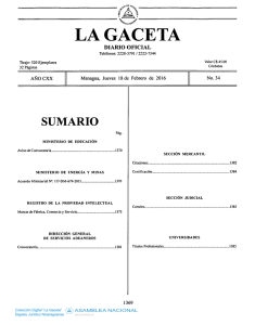 la gaceta - Digesto Jurídico Nicaragüense