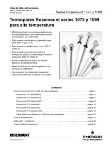 Termopares Rosemount series 1075 y 1099 para alta temperatura