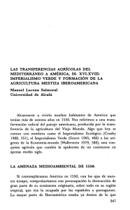las transferencias agrícolas del mediterráneo a américa, ss. xvi