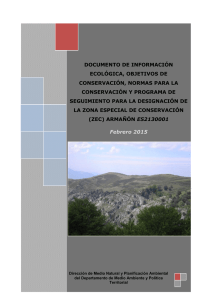 documento de información ecológica, objetivos de conservación