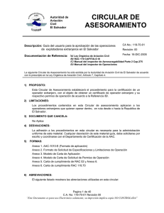 CIRCULAR DE ASESORAMIENTO - autoridad de aviacion civil